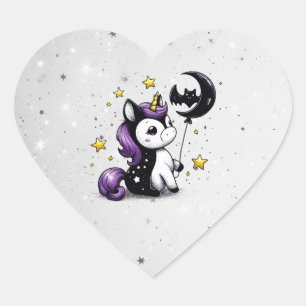 Little Unicorn Heart Sticker