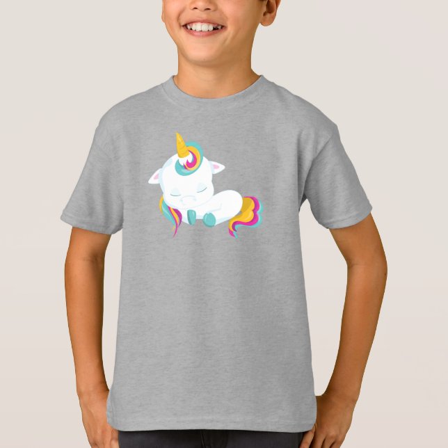 Little Unicorn, Sleeping Unicorn, Magic Unicorn T-Shirt (Front)