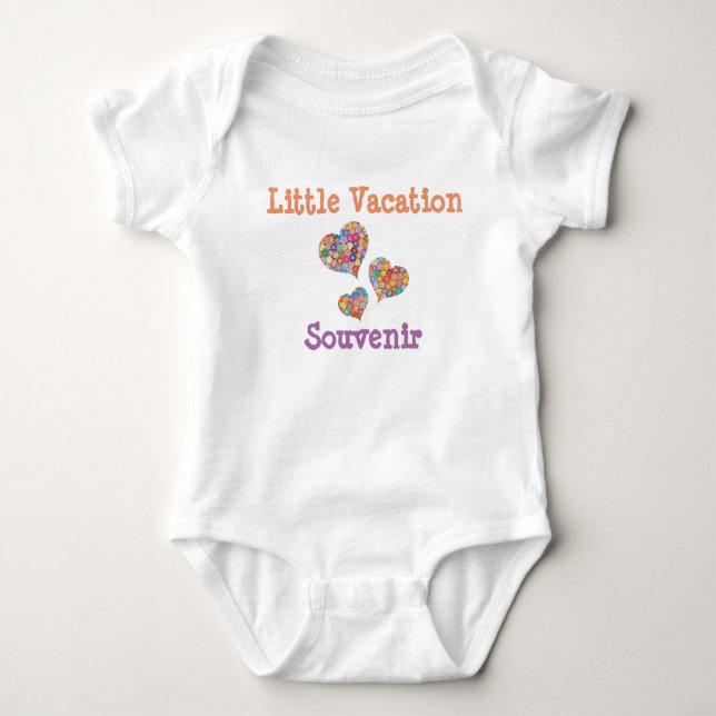 Little Vacation Souvenir Baby Bodysuit (Front)