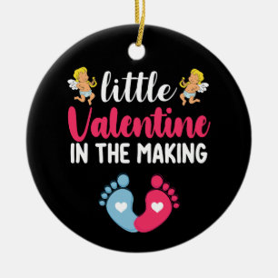 Little Valentine In The Making Pregnancy Pregnant Ceramic Tree Decoration