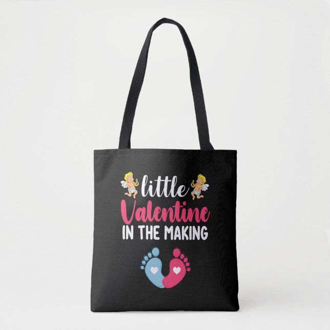 Little Valentine In The Making Pregnancy Pregnant Tote Bag (Front)