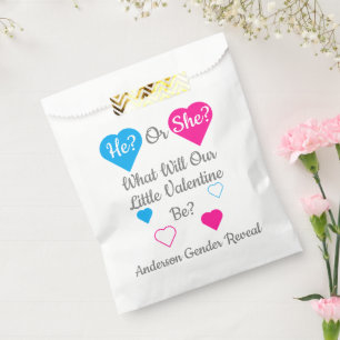 Little Valentine Valentine's Day Gender Reveal Favour Bags