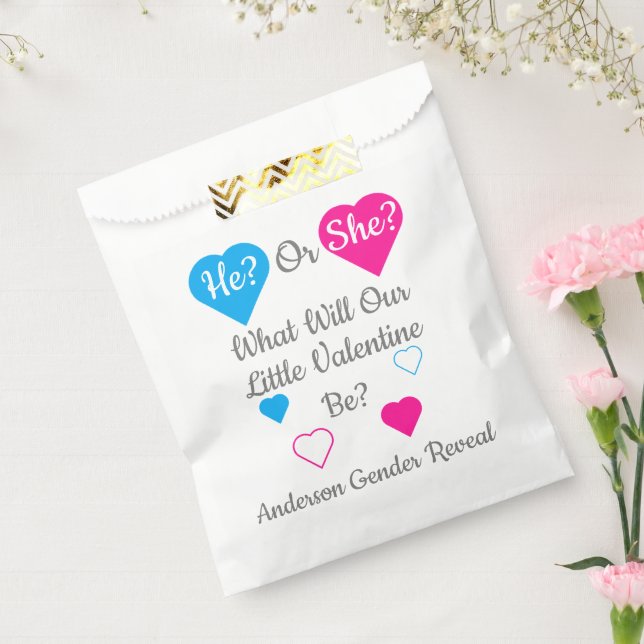 Little Valentine Valentine's Day Gender Reveal Favour Bags (Sealed)
