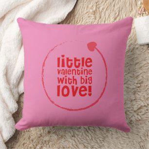 Little Valentine With Big Love  Baby Bib Cushion