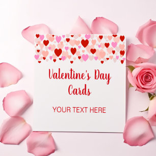 Little Valentine's Day Cards with Heart Border