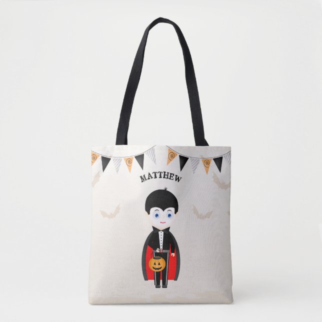 Little Vampire Halloween Party Tote Bag (Front)