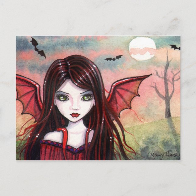 Little Vampire Postcard by Molly Harrison (Front)