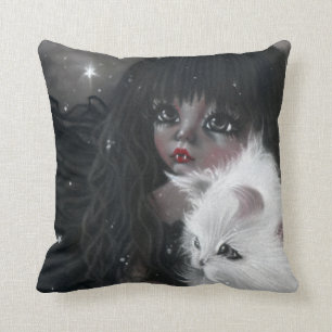 Little Vampiress with Kitty  Magic Pillow