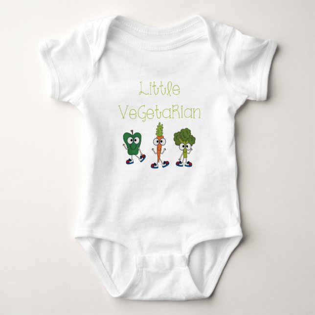 Little Vegetarian Baby Bodysuit (Front)