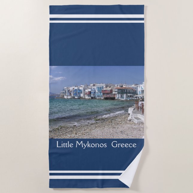 Little Venice, Greece Beach Towel (Front)