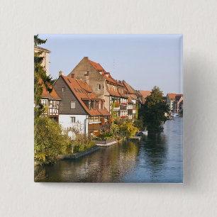 Little Venice (Klein Venedig) and River Regnitz 15 Cm Square Badge