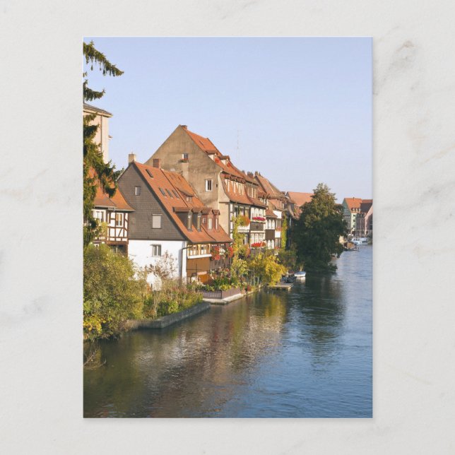 Little Venice (Klein Venedig) and River Regnitz Postcard (Front)