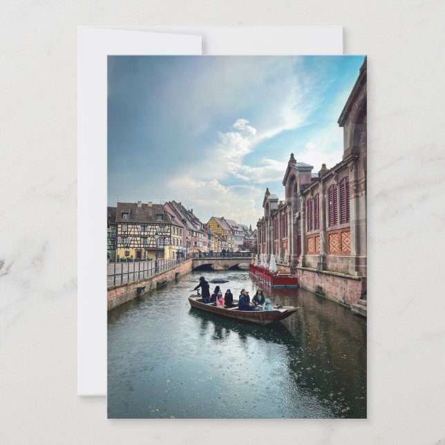 Little Venice River Boat  Invitation (Front)