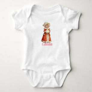 Little Victorian Caroler Custom Christmas Baby Bodysuit
