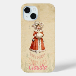 Little Victorian Caroler Custom Christmas iPhone 15 Case