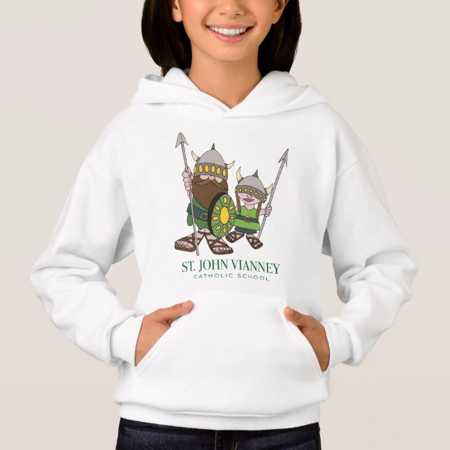 Little Vikings Girl's Pullover Hoodie (Front)