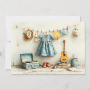 Little Violinist – 1st Birthday Girl Invitation