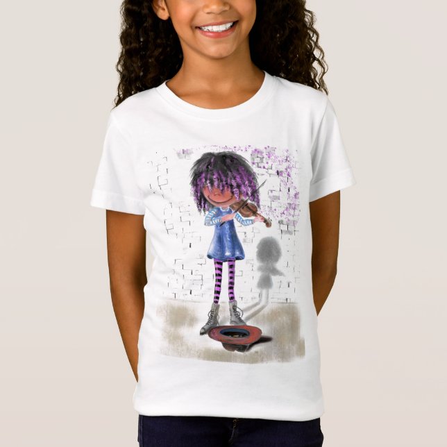 Little Violinist Girl T-Shirt (Front)