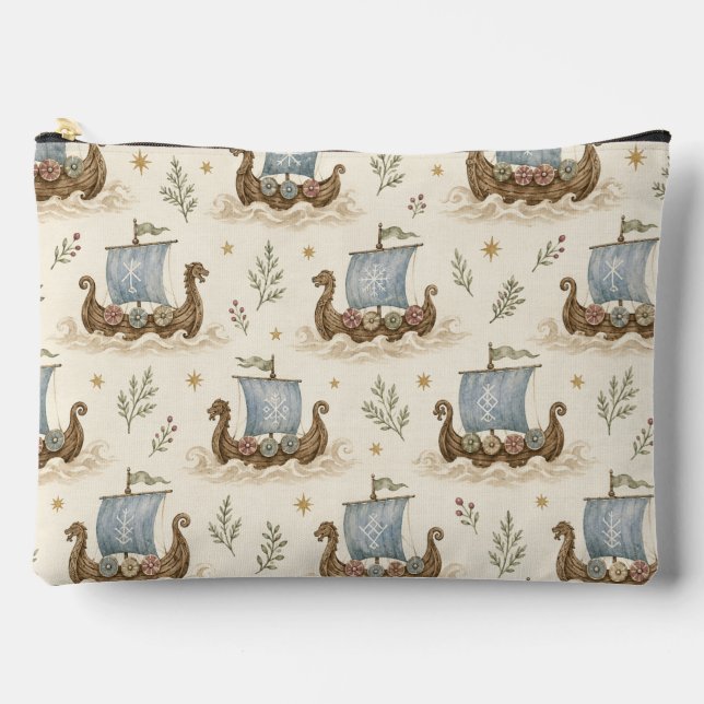 Little Warior Viking Ship Accessory Pouch (Front)