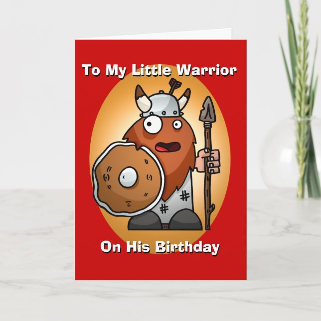 Little Warrior Birthday Card (Front)