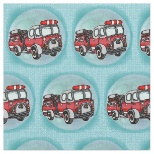 Little Water Fire Truck Fabric