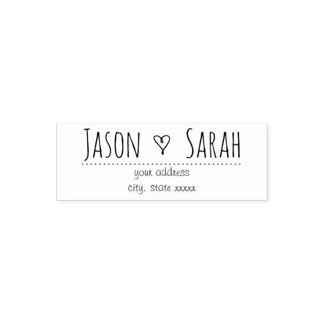 little wedding heart decor self-inking stamp (Design)
