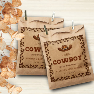 Little Western Cowboy Baby Shower Favour Bags