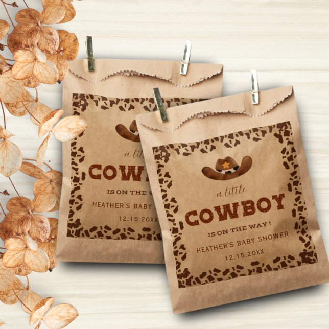 Little Western Cowboy Baby Shower Favour Bags (Creator Uploaded)