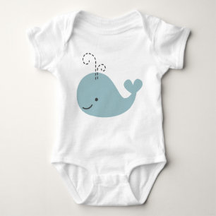 Little Whale in Blue Baby Bodysuit