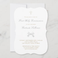 little white bow First Holy Communion