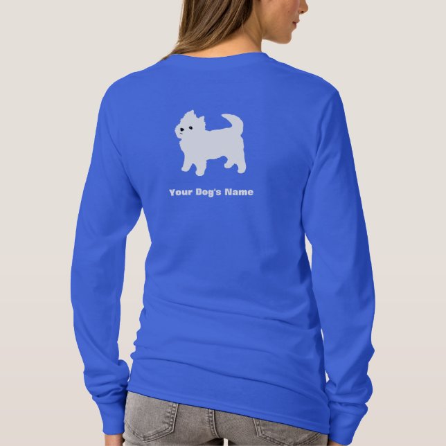 Little White Dog - Westie - West Highland Terrier T-Shirt (Back)