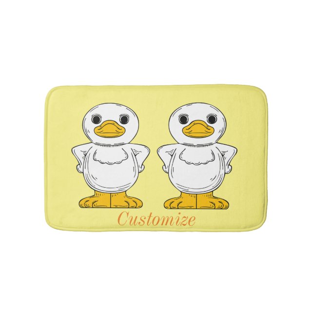Little White Duck Standing Thunder_Cove Bath Mat (Front)