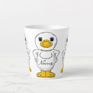 Little White Duck Standing Thunder_Cove Latte Mug