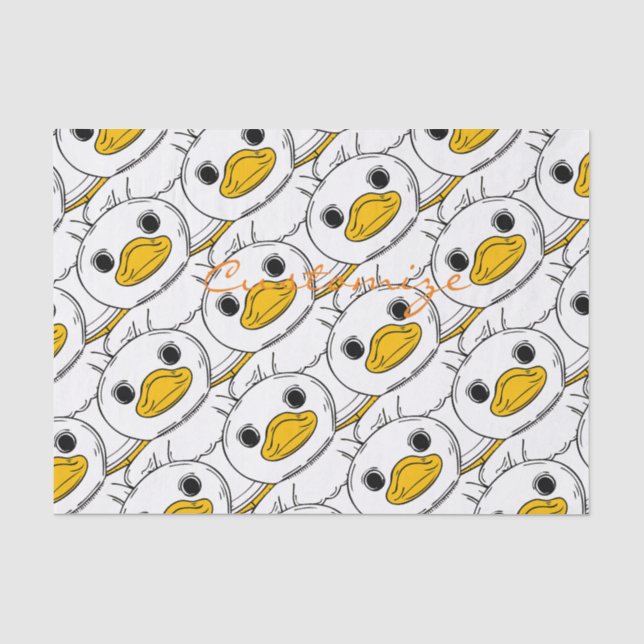 Little White Duck Standing Thunder_Cove Tissue Paper (Front)