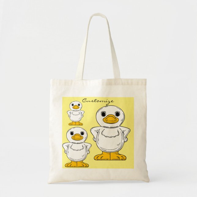 Little White Duck Standing Thunder_Cove Tote Bag (Front)