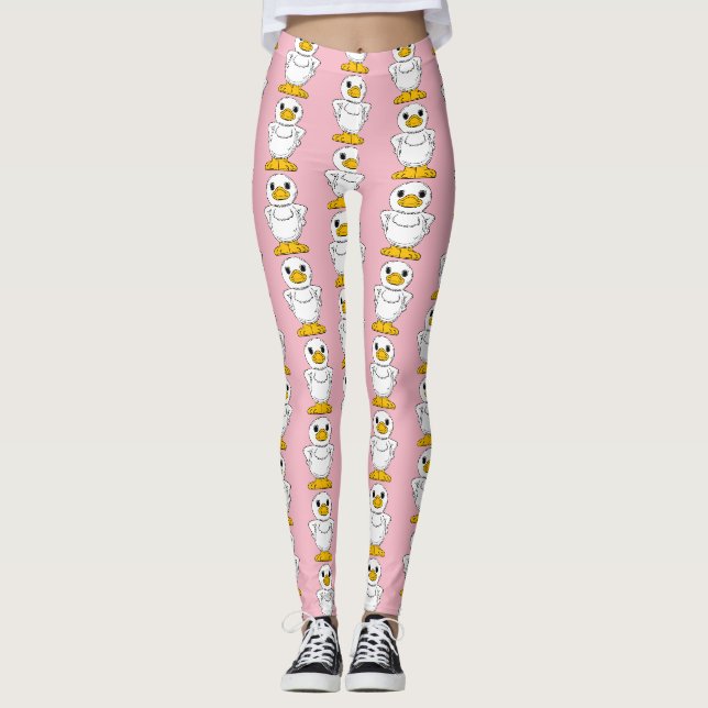 Little White Ducks Standing Thunder_Cove Leggings (Front)