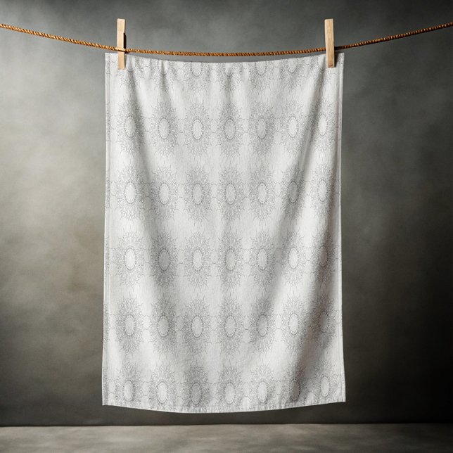 Little white floral fallen to the rural pattern beach towel (Creator Uploaded)