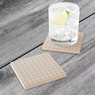 Little white floral fallen to the rural pattern stone coaster