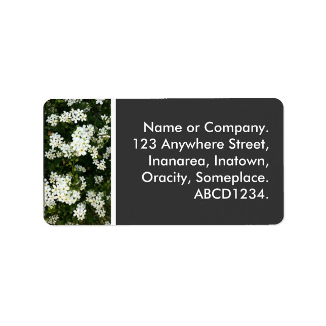 Little White Flowers Label (Front)