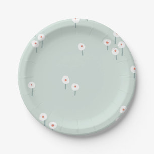 Little White Flowers Party Plates