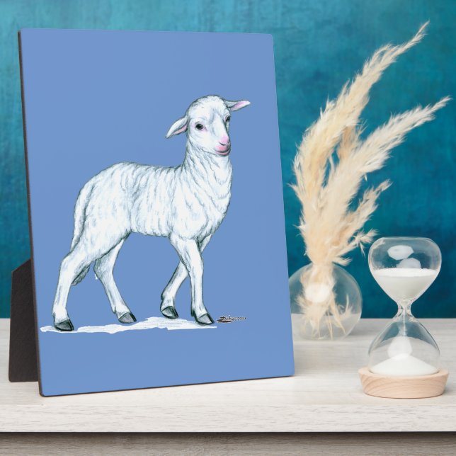 Little White Lamb Plaque (Side)