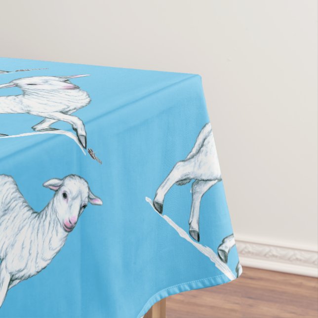 Little White Lamb Tablecloth (In Situ)