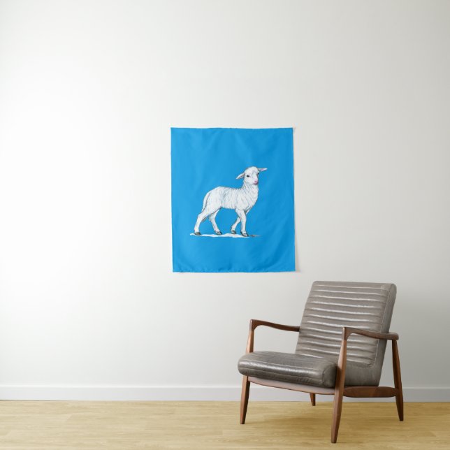 Little White Lamb Tapestry (In Situ)