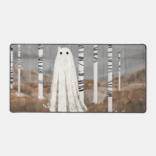 Little White Mushrooms Desk Mat
