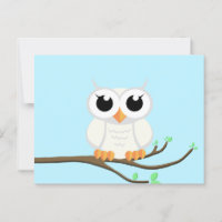 Little White Owl - Blank