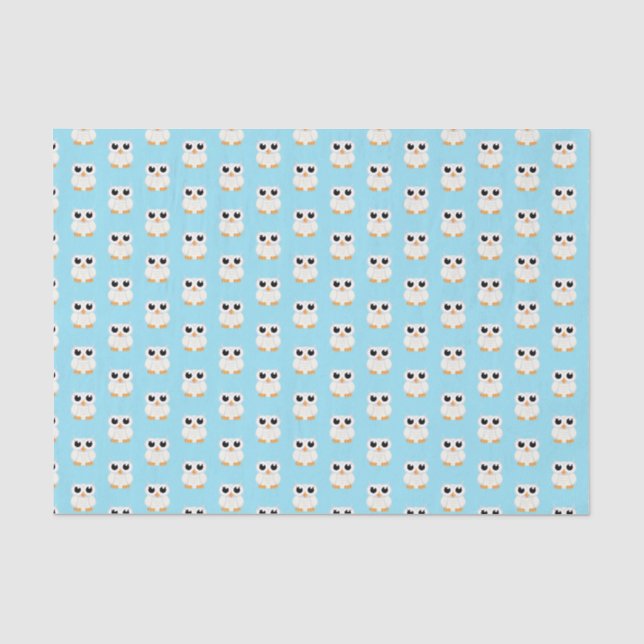 "Little White Owl" Tissue Paper (Front)