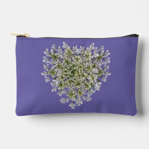 little white petals accessory pouch