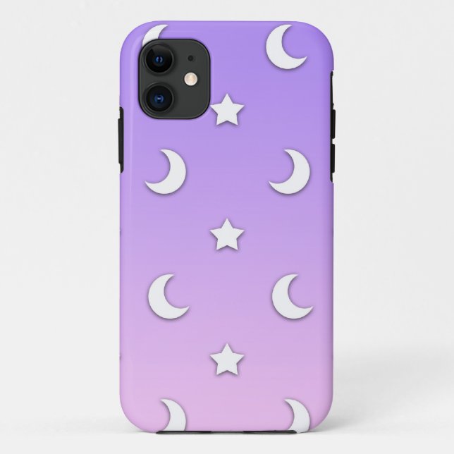 Little White Stars and Moons Pattern Case-Mate iPhone Case (Back)