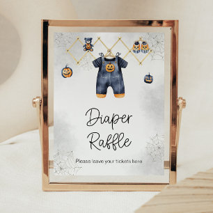 Little Wicked Halloween Diaper Raffle Sign
