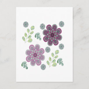 Little Wild Flowers in Lavender Postcard